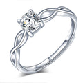Fashion Zircon Diamond Engagement Ring 925 Silver Rings Jewelry for Women