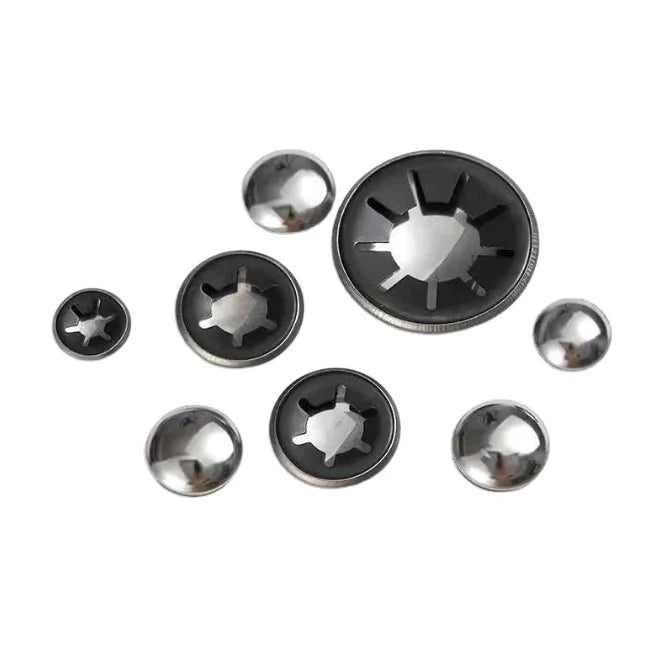 12 X 13mm Stainless Steel SMALL PLANT STAR LOCK DOME END AXLE CAPS