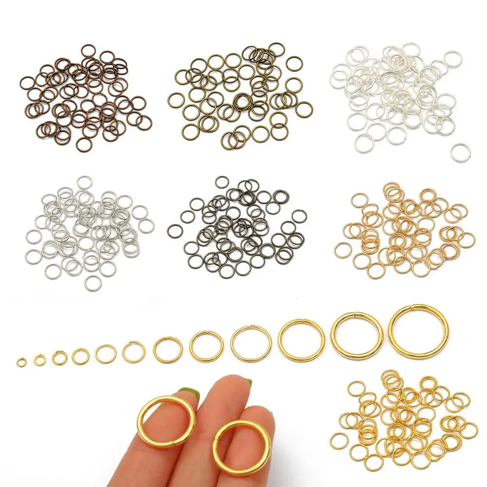 100pcs/bag 4/5/6/7/8/10mm Jump Rings Split Rings Connectors for Diy Jewelry Finding Making Accessories