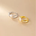 Women Fine Jewelry Gold Plated Rings 925 Sterling Silver Cubic Zirconia Geometric Adjustable Open Freshwater Pearl Finger Ring