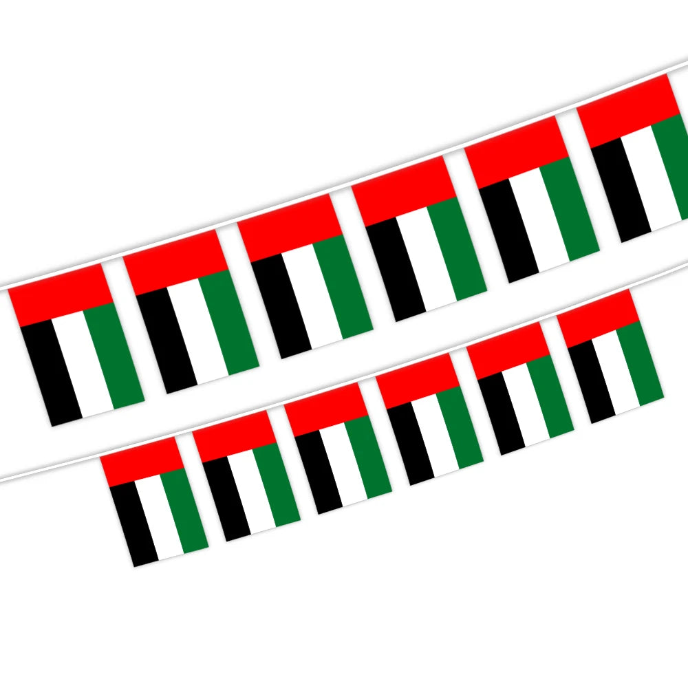 Wholesale 5.5x8 Inches the United Arab Emirates String Bunting Flags for Indoor and Outdoor Decoration(20pcs/set)