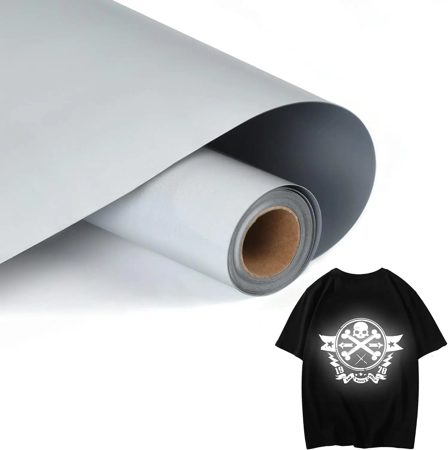 Aurora Rainbow Pet PU HD Film Light Grey Navy Puff Blue Reflective Heat Transfer Vinyl Roll High Temperature Clothing Warning