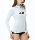 Hot Sale Custom Made Women's UPF 50+ Long Sleeve Rash Guard Breathable Surf Swim Shirts for Beach Water Sports UV/Sun Protection
