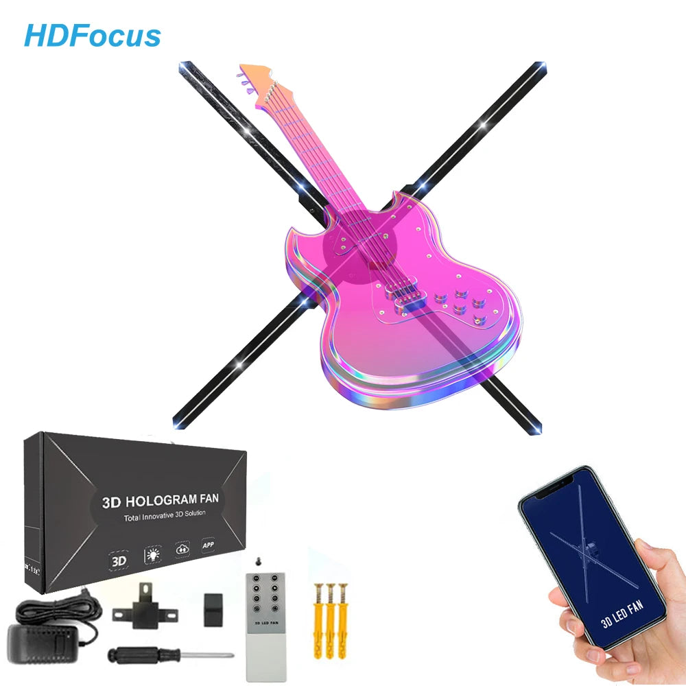 65CM Trade Show Ready 3D Hologram Fan with Advanced Electronic Display  Holographic Projector for Impactful Presentations