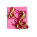 2 Hole Creative Silicone Cobra Snake Mold for Chocolate Fondant Cookie Decor Epoxy Resin Making Tools