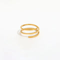 High End 18K PVD Gold Plated Spiral Stainless Steel Band Rings for Women New Trendy Stainless Steel Jewelry Wholesale