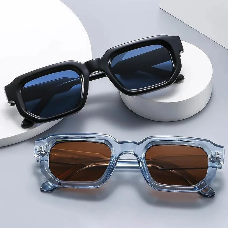 2025 Wholesale Square Frame Luxury Sunglasses Custom Retro Thick Frame Small Frame Fashion Sunglasses Female