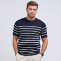 Men's Solid Casual Knit T-Shirt Viscose Blend Short Sleeve Crew Neck Eco-Friendly Breathable with Pattern