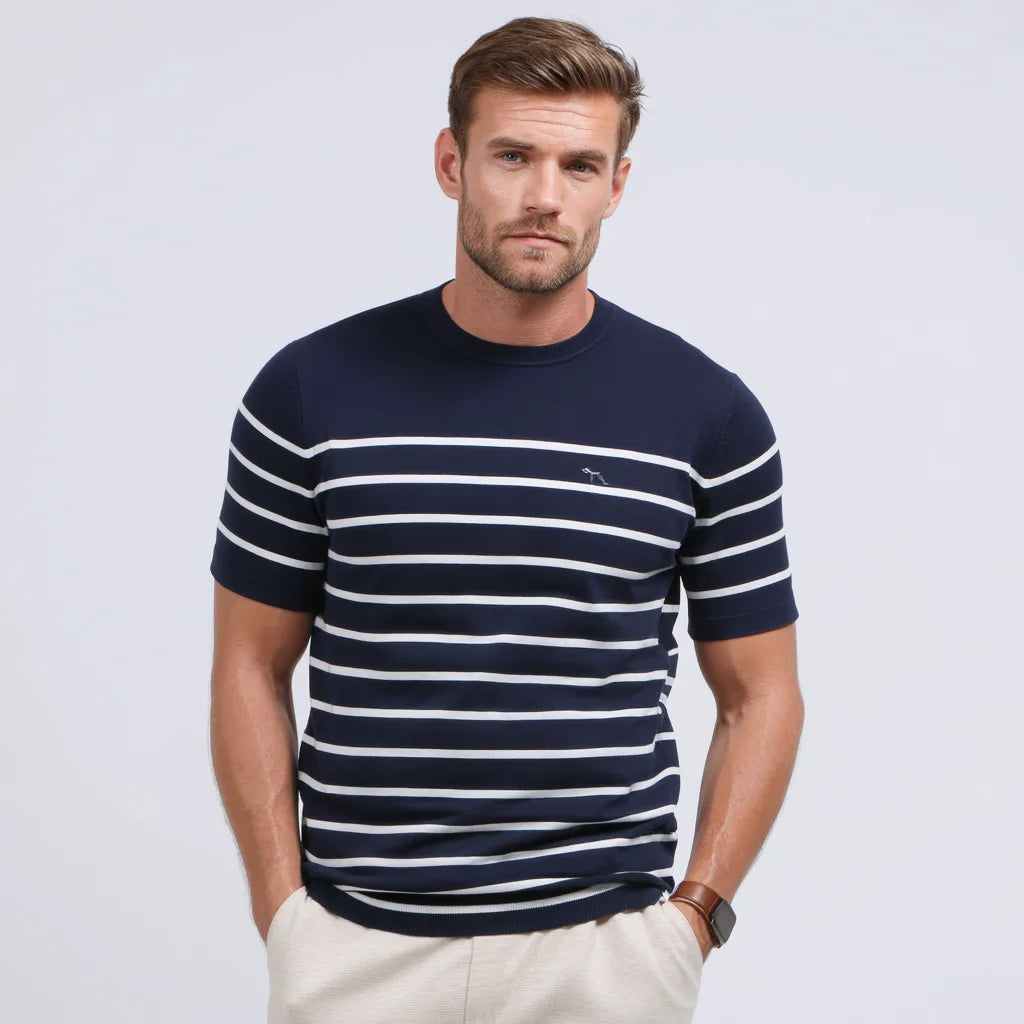 Men's Solid Casual Knit T-Shirt Viscose Blend Short Sleeve Crew Neck Eco-Friendly Breathable with Pattern
