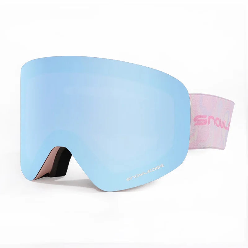 HUBO 197B Dropshipping Pink Ski Goggles for Adults Magnetic Lens Anti-Fog UV400 Protection Outdoor Sports Snowboard Snow Goggles
