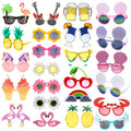 Hawaii Tropical Party Sunglasses Flamingo Hawaiian Luau Pool Beach Party Decoration Supplies Funny Shark Glasses Photo Props