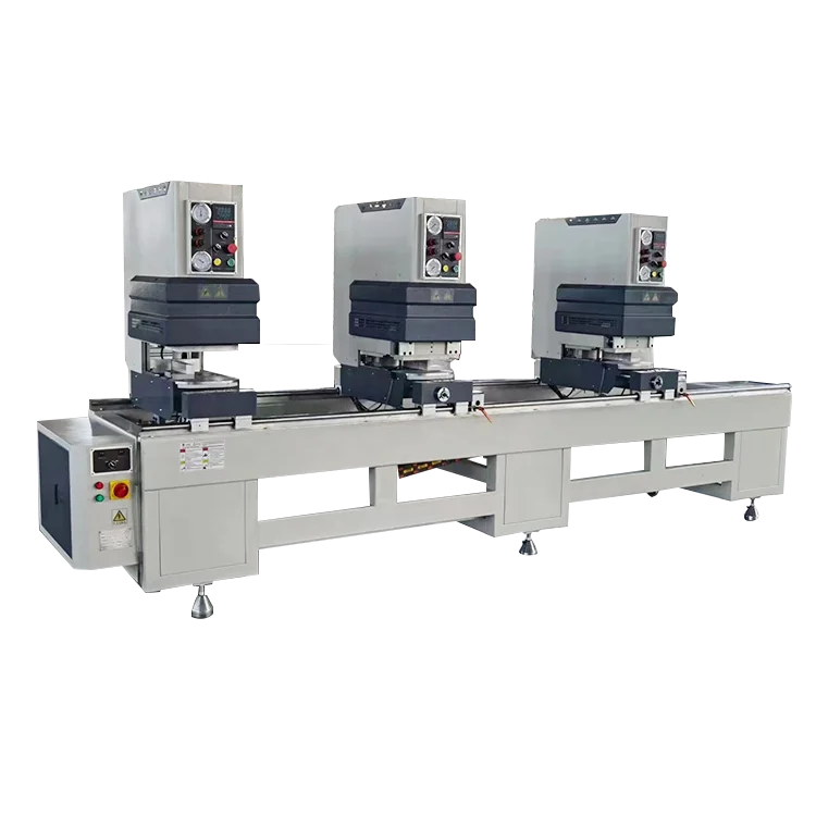UPVC Window Making Machinery Three Heads Welding Cutting Machine Control Double Side Seamless for PVC Aluminum Easy