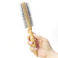 Wooden Handle Nylon Comb Teeth Hair Brush Round Brushes for Hair Professional Curly Hair Brush Styling