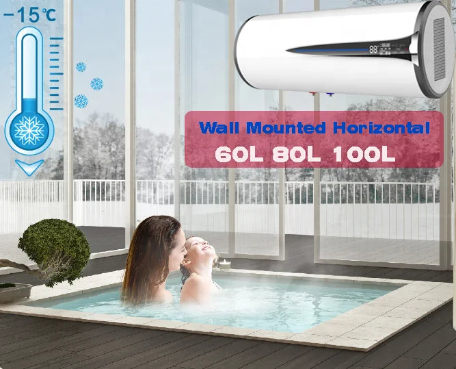 Wall Mounted Horizontal Vertical All in One Heat Pump With Water Tank 60L 80L 100L Optional Hot Water Heat Pump Residential Used