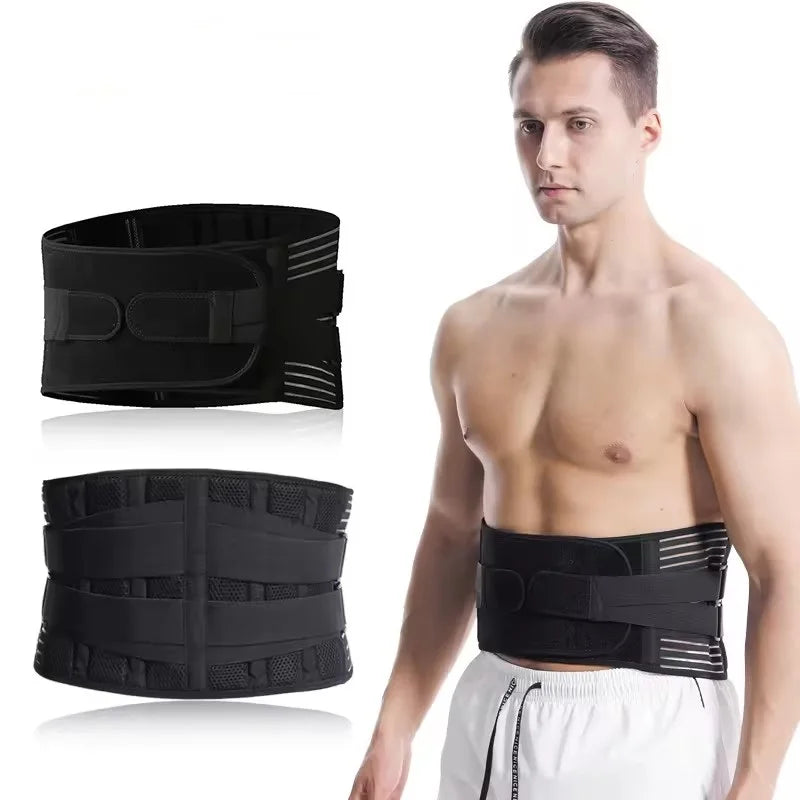 Sports Removable Pad Elastic Back Traction Waist Lumbar Support Belt Waist Trainer Wrap for Lower Relief Back Waist Pain