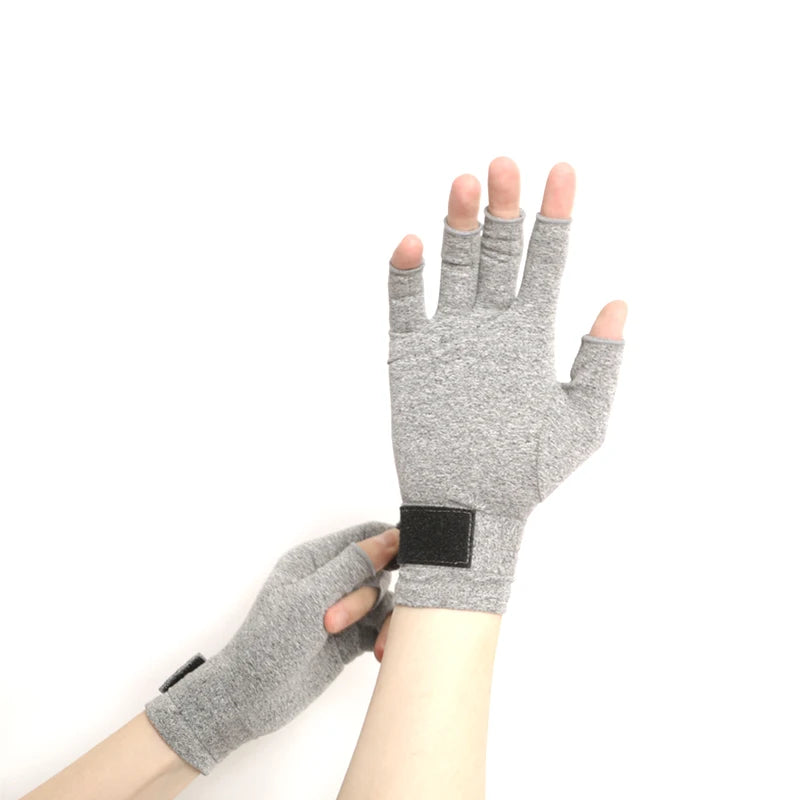2025 Hot Selling Warm Cotton Spandex Compression Arthritis Glove With Strap for Pain Relief