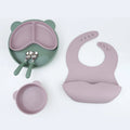 Custom Silicone Baby Feeding Set Newborn Gift Plate Set Premium Kids Dining Supplies