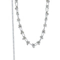 Metallic Chain Tassel Zircon Titanium Steel Hip Hop Necklace Jewelry Plated with 18 Real Gold Clavicle Chain Choker Ornaments