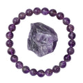 Newest Natural 8MM Beaded Bracelet With Irregular Mineral Stone Reiki Quartz Bangles Stretch Bracelets