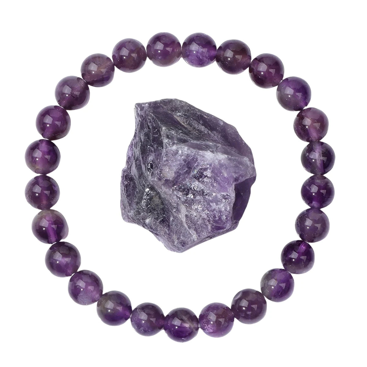 Newest Natural 8MM Beaded Bracelet With Irregular Mineral Stone Reiki Quartz Bangles Stretch Bracelets