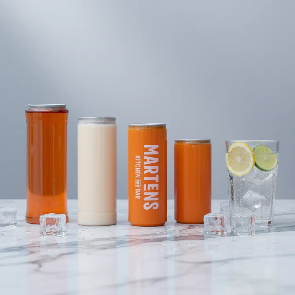 Food Grade 400/355/330/250/200ml Disposable clear Pet Can Plastic Bottles  for Beverage  Drinks with Aluminum Easy Open Pop Lids