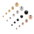 Factory Wholesale Stainless Steel Round Spacer Hole Beads for Fashion Jewelry Bead Findings Making DIY