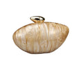 Acrylic Egg Shape Clutch Bag Women Designer Evening Party Cute Pearl Shell Purse Rose Red Metal Clasp Women Shoulder Messenger