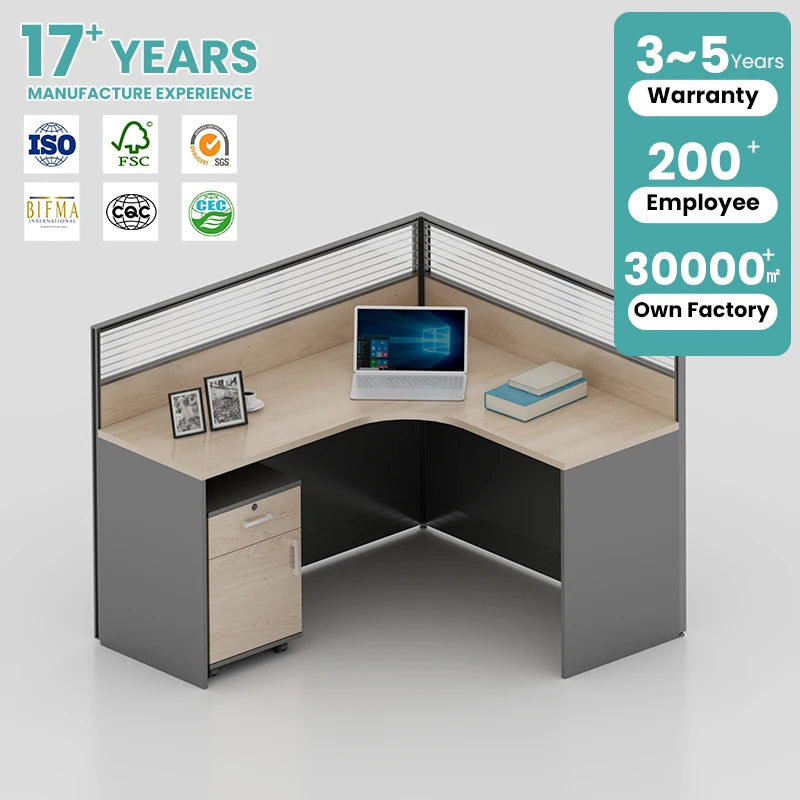 Guangzhou Mige Durable Low Price Modern Staff Desk Modular Wood Furniture Sets for Commercial Office Spaces