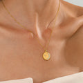 Hot Sale Trendy 14k Gold Plate Stainless Steel Necklace Inlaid Pave Zircon Moon Star Pendant Necklace for Girls YF3220