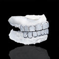 Custom Made 925 Sterling Silver Grills Princess Cut VVS Moissanite Endless Invisible Set Diamonds Gold Dental Teeth Grillz
