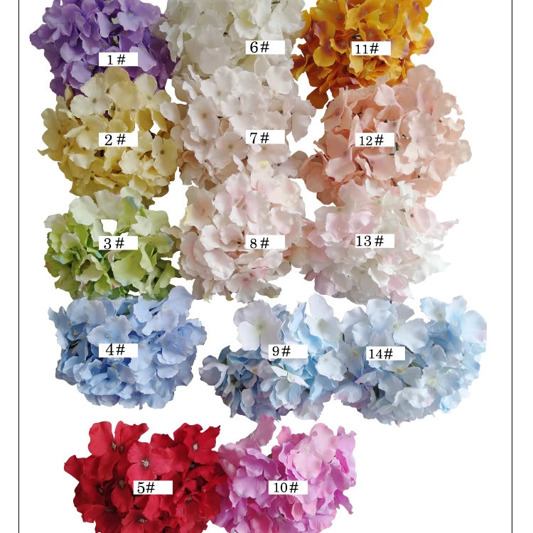 54 Triangle Petals Good Quality Big Size Silk Hydrangea Flower Heads Flower Wall Decoration Hydrangea Artificial Flower