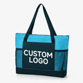 Factory Directory Sale Women's Polyester Zippered Portable Lightweight Beach Zip Tote Bag Custom Printed Diamonds Embroidery