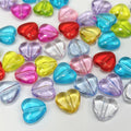 500g 840pcs Wholesale 14mm Acrylic Clear Heart Shaped Beads for DIY Jewelry Accessory
