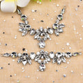 Ladies Sandals White Glass Flower Diamond Buckle Crystal Claw Chain Clothing Decoration Rhinestone Diamond Applique