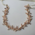 SLBRIDAL Handmade Ins Style Crystal Rhinestones Pearls Floral Bridal Headband Wedding Hair Accessories Hairband Women Jewelry