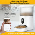 OEM and ODM Automatic Intelligent 3L Pet Feeder Solid Timed Quantitative Remote Control Pet Water & Food Bowl