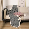 Wholesale Polyester Cotton Accept Custom Knitted Blanket Throws Blanket for Sofa