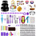 407PCS Baking Supplies Cake Decoration Kit Decorated Mouth Set Baking Pastry Tools Set Silicon Plastic Stand Set for Wedding