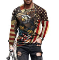 Wholesale Breathable Anti-Wrinkle Long Sleeve Graphic Printed T Shirts Plus Size Men's