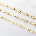 Premium Jewelry Chain Bone Chain 1mm 14K Gold Filled 1+1 Bamboo Chain for Jewelry Making
