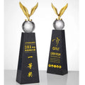Hot Sale Sports Champions Crystal Trophy Manufacturer Crystal Glass Award Trophy With Gold Eagle