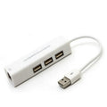 Factory Price USB to RJ45 Adapter with 3 Port USB 2.0 HUB for Mobile Phone Tablet Network LAN Ethernet RJ45 Connector