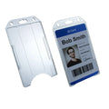 Bestom Single Side Open Face ABS Rigid Hard Plastic ID Business Badge Card Holder 1840-8160