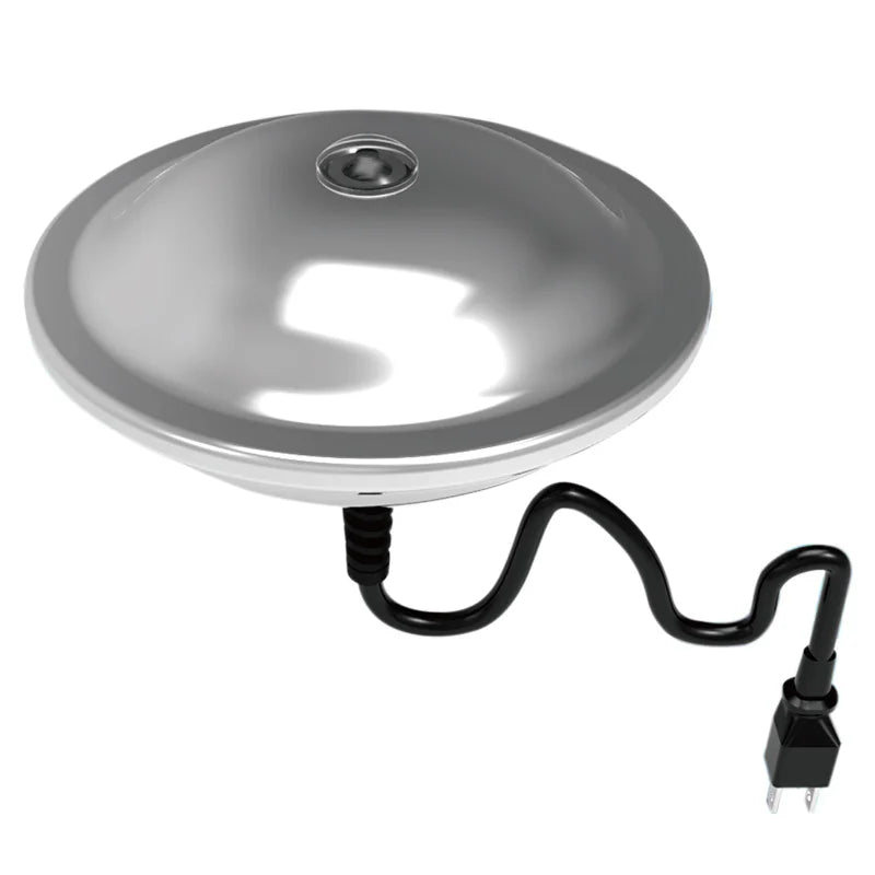 Heto Modern Stainless Steel Durable Garden Water Heater Fish Heating Pond De-icer IP68 Rated Dry Burn Protection 10m Cord Pet MegaBDM
