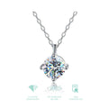 Luxury Diamond Women Fine Jewelry 2ct Colored Iced Cut Round Shape Moissanite Necklaces 925 Sterling Silver Chains for Wedding
