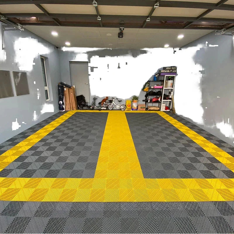 Modular 12x12 Inch Non-Slip Outdoor Rubber Tiles Waterproof Drainage Splicing Deck Plastic Flooring for Villas Made PP Material
