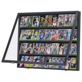 Hot Sale 36 Graded Sports Card Display Case Wall Display Holder for Basketball Football Trading Cards-Made of Wood Frames