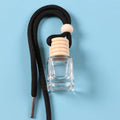 Factory Supply 8ml Hanging Empty Car Diffuser Car Air Freshener Perfume Bottle Wtih Wooden Screw Cap