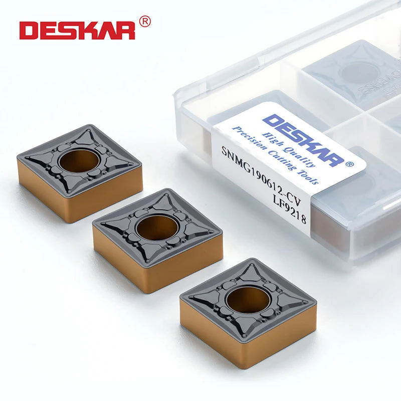 DESKAR CNC Lathe Carbide Inserts Turning Tools Machining Cut Sharp Blade SNMG190612-CV-LF9218