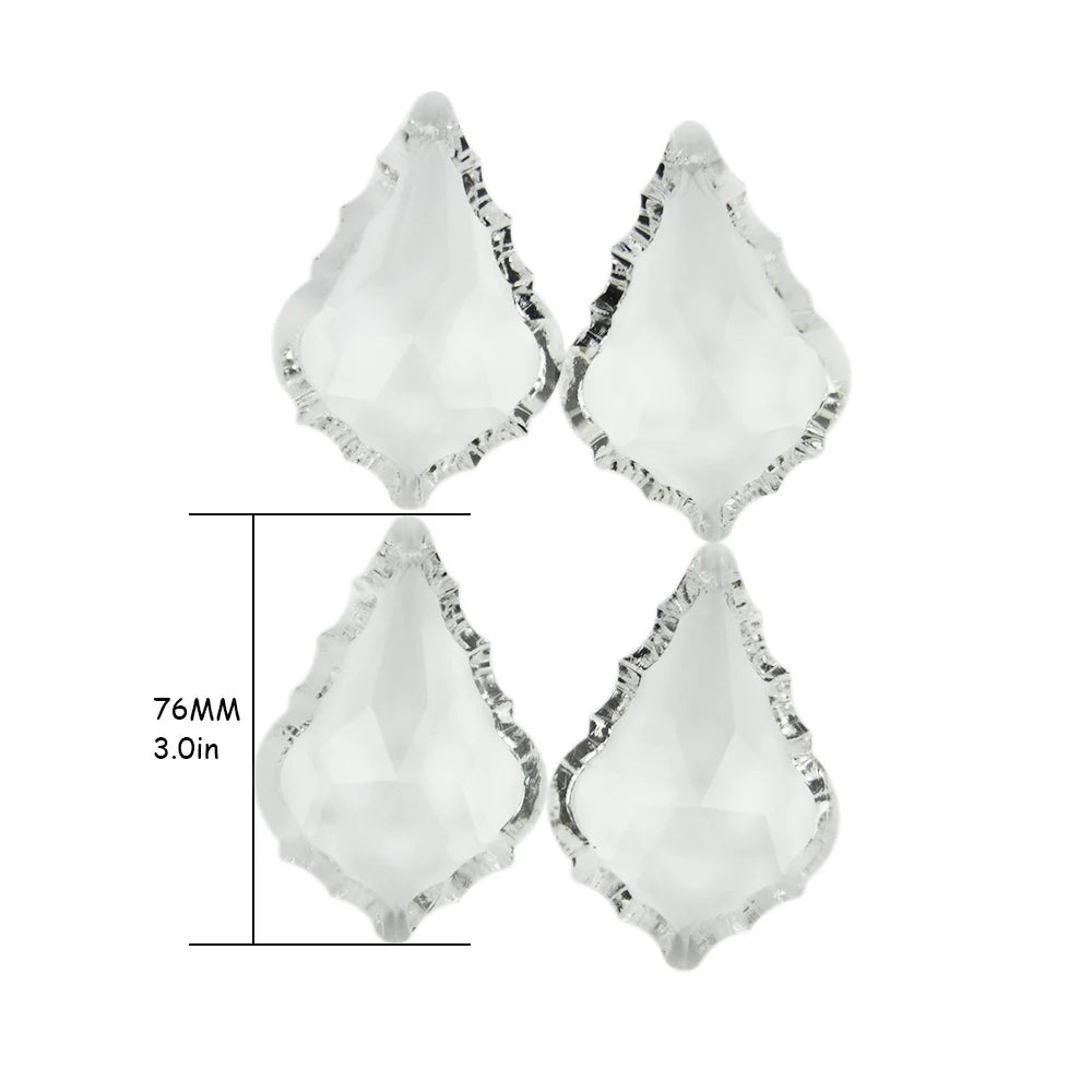76Mm Crystal Maple Pendants Crystal Chandelier Pendants White Maple Leaf Crystal Pendant